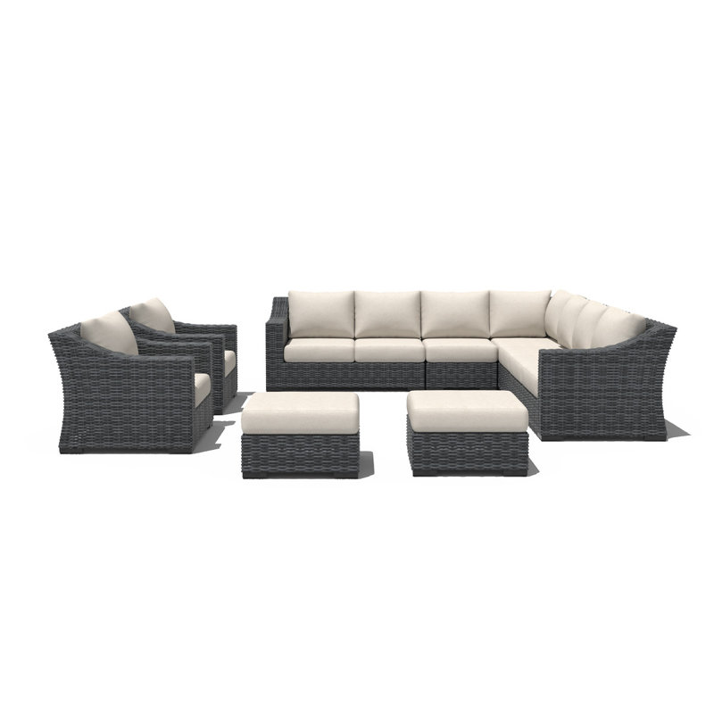 Canapé modulaire 9 pièces Eloisa, Gris