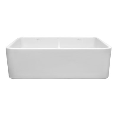 Farmhaus 33'' L Double Bowl Fireclay Kitchen Sink