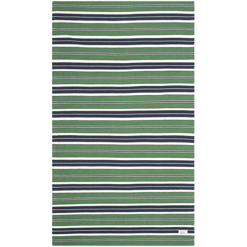 Racing Point Flatweave Striped Area Rug, Rectangle 5' x 8'