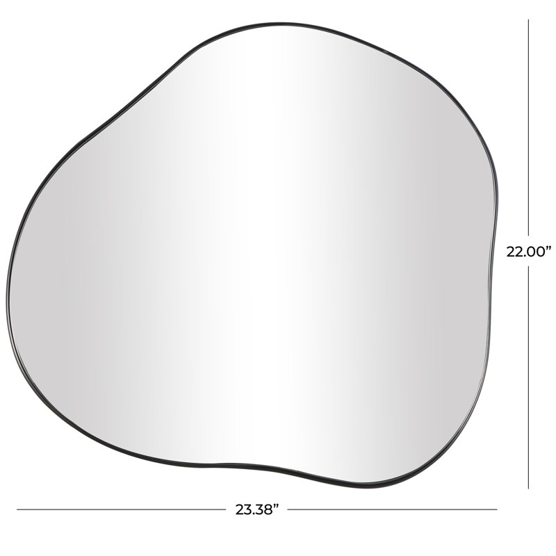 Metal Wall Mirror, 22" H x 23.38" W
