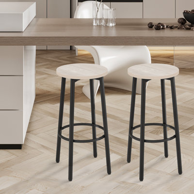 Odion 25.5" Counter Height Bar Stools, Modern Backless Counter Stools for Kitchen Island Dining Room