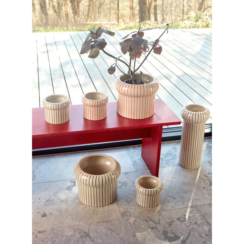 Aki Handmade Planter, Dark Green