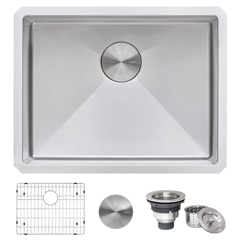 Ruvati 23-inch Undermount Stainless Steel Bar Prep Kitchen Sink 16 Gauge Rounded Corners Single Bowl - , 10" L x 23" W