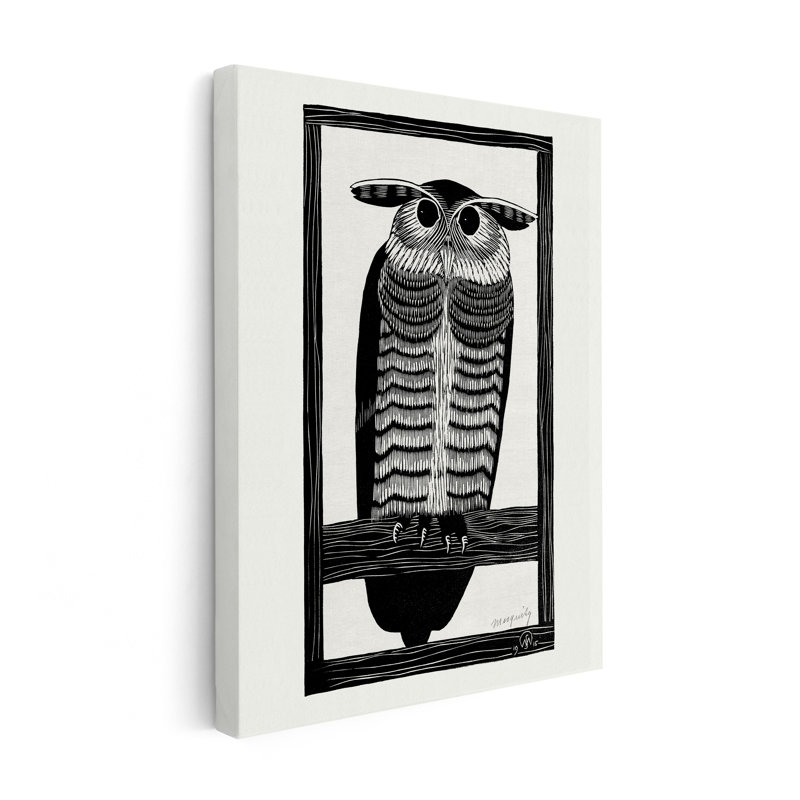 Chouette cornue, Unframed, Canvas, 08"H x 10"W