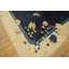 Calming Open Blue Color Field Antique Room Size Chinese Peking Wool Rug