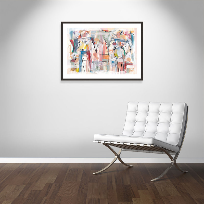 Borchard «Chiffres en mouvement», reproduction de peinture acrylique encadrée