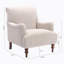 Fauteuil en polyester naturel avec 4 pieds