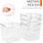 4PK Small Square Fridge Bin With Handle