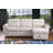 Ugo 97"W Beige Chenille Reversible Sleeper Sectional Sofa Chaise With USB Charger