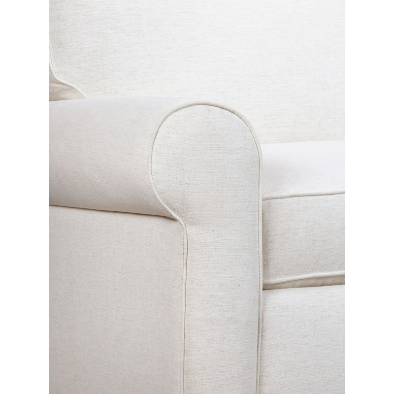 Canapé modulaire rembourré 2 pièces Porter, Chenille Crypton® neige Nomad, Orienté à gauche (vu de face)