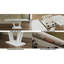 61,62 - 78,74 pouces, table de salle à manger extensible gris et blanc antique, pieds en forme de U, table facile à installer dans un style luxueux et élégant, blanc, capacité de 2 à 6 personnes