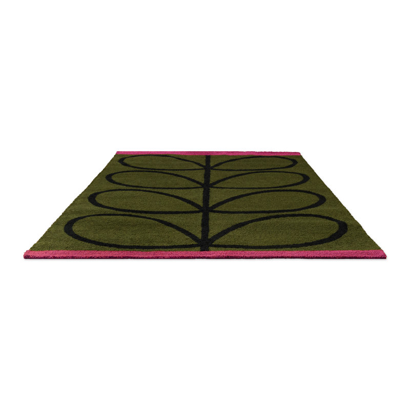 Linear Stem Hand Tufted Floral Area Rug, Rectangle 8'2" x 11'6"
