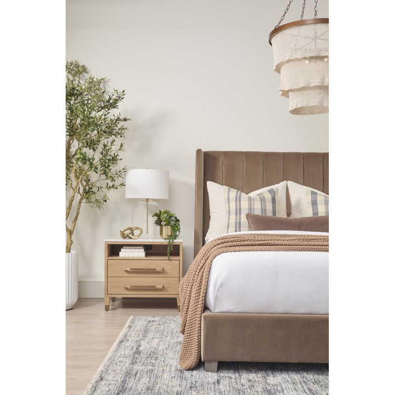 Table de chevet 2 tiroirs Hikmet Cambria