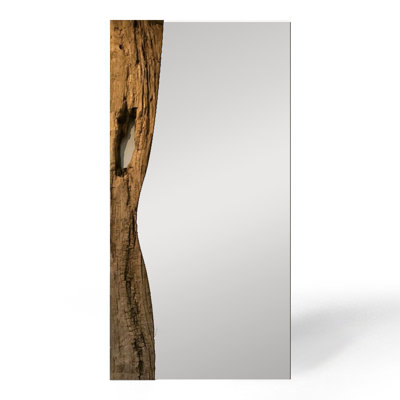 Zen-Style Pine Frame Large-Sized Full-Length Mirror