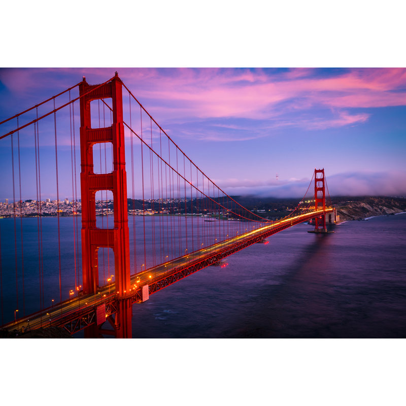 Art mural sur toile Golden Gate Bridge Twilight Majesty, H 24 po x l 36 po