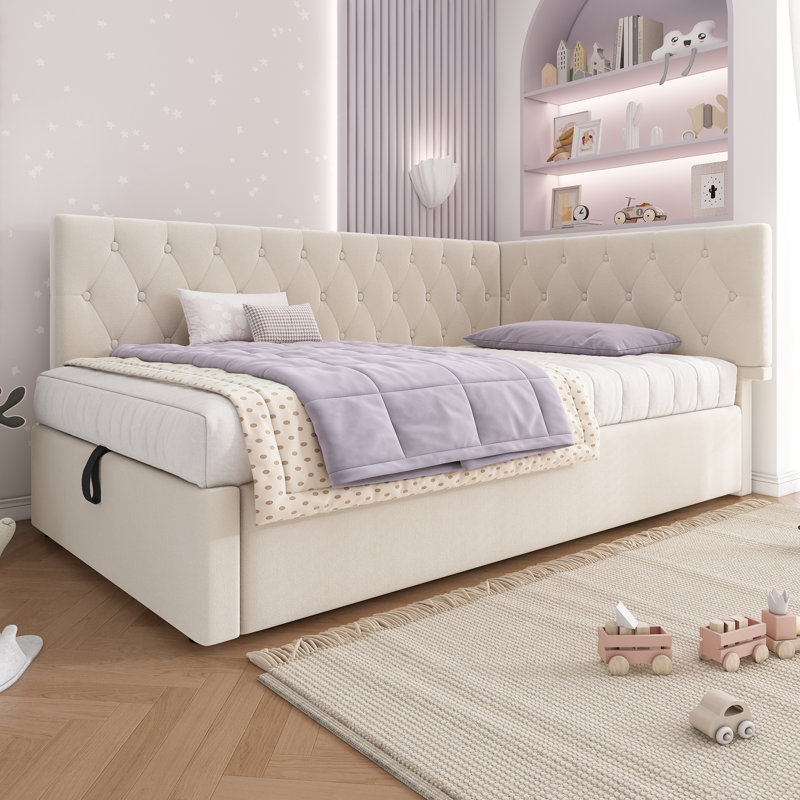 Upholstered Daybed, Beige