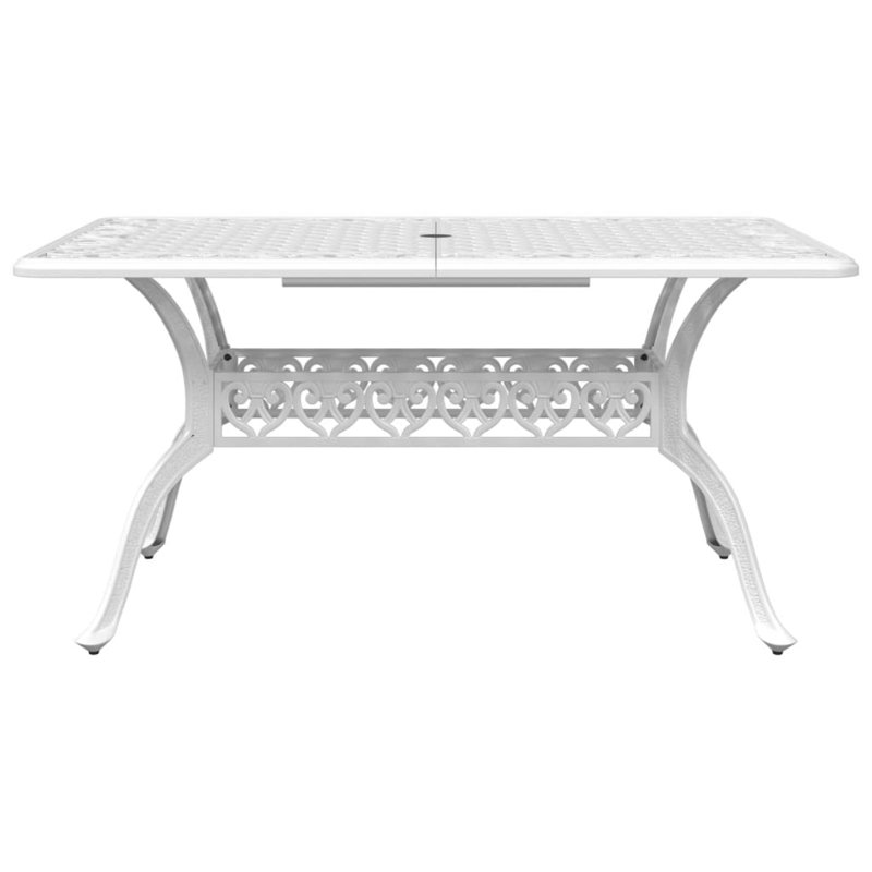Table de patio Wildon Home® en aluminium blanc 59,1 po x 35,4 po x 28,3 po