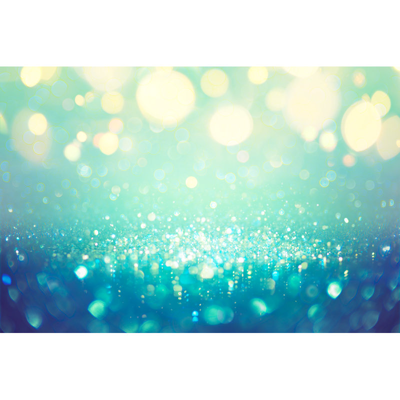 Teal Green and Blue Dust 1 Piece Wrapped Canvas Wall Art, 20cm H x 30cm W x 3.8cm D