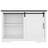 Storage Sideboard with Silent Sliding Doors and Three Drawers-1671152630