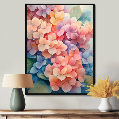 Hydrangeas Garden Of The Summer Colors II - Hydrangea, reproduction sur toile encadrée