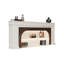 Blanc massif + foyer en bois manufacturé avec meuble télé-721349632