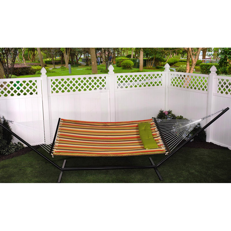 Hamac de camping double matelassé Calla, Jaune / Brun