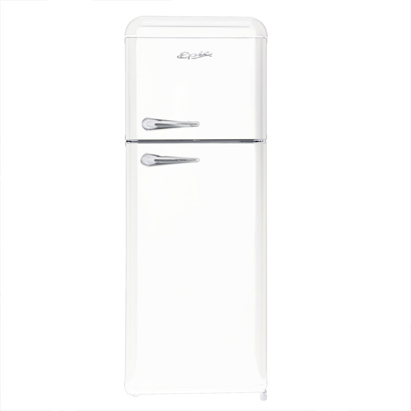 Epic 7.5 cu.ft. White Retro Top Mount Refrigerator