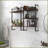 3-Tier &amp; 2-Tier Floating Shelves Wall Mounted Storage | Walnut | Iron,Particle Board+MDF
