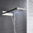 Cesena 22 Chrome Digital LED Rainfall Waterfall Shower System with 6 Body Jets Wall Mount