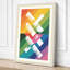 Diagonal Spectrum Geometric - Wrapped Canvas-2004731164-2004731167