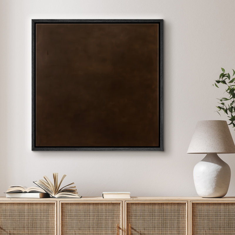 Framed Canvas Wall Art Abstract Print for Living Room Decor, 24.8" H x 24.8" W, Framed Print without Mat, Black
