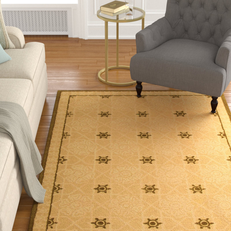 Tapis géométrique en coton crocheté à la main Fullerton, Rectangle 8 pi 6 po x 11 pi 6 po