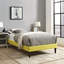 Lit en tissu de polyester et bois avec pieds fuselés carrés Sharon-114939668-114939664