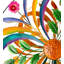 Colorful Tail Feathers Dual-Rotor Metal Wind Spinner