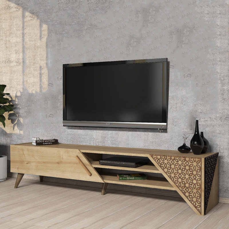 Keikei Unfinished TV Stand, Natural