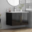 Ensemble de meuble-lavabo mural noir brillant 30 po avec lavabo-1705481318