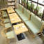 Banc rembourré en similicuir Cafe Light