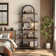5 Tier Bookcase Arched Display Racks Tall Bookshelf Freestanding Open Storage Shelf