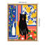 Paws and Patterns Cat by Mauriello Framed Canvas Wall Art Print-1549500455