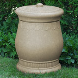 Savannah Plastic Manual Lift Outdoor Trash & Recycling Bin - 30 Gallons