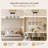 4 - Light Kitchen Island Linear Crystal Pendant With Bulbs Included