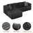 105" L-Shaped Modular Compression Sofa, Plush Upholstery, All-Foam Structure (No Springs), Vacuum-Packed, Space-Saving For Living Room, Bedroom, Apartment (Right Chaise)-80006076-80006078