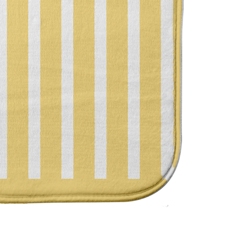 Tapis pour salle de bain Naomi, l 17 po x L 24 po, Jaune