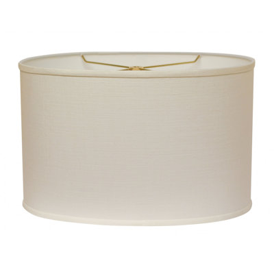 White Linen Oval Lamp Shade
