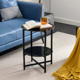 Erable 2 - Piece Glass Top Living Room Table Set