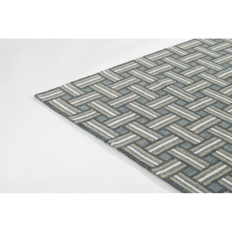 Abbott Hand Tufted Wool Geometric Rug, Rectangle 8' x 10'