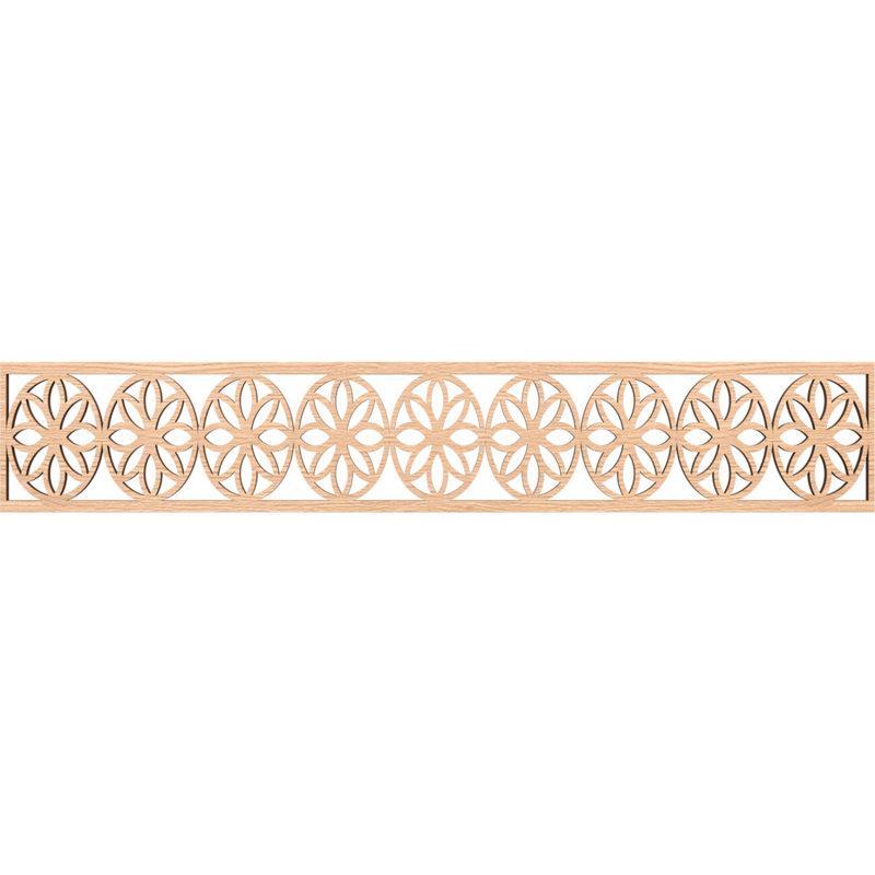 Moulure Blume, Chêne rouge, H 8 po x l 46,625 po x P 0,375 po