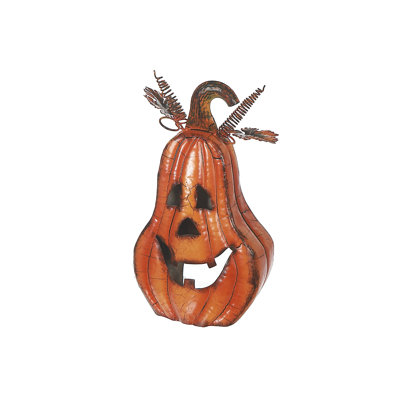 Décoration de citrouille d'Halloween en métal
