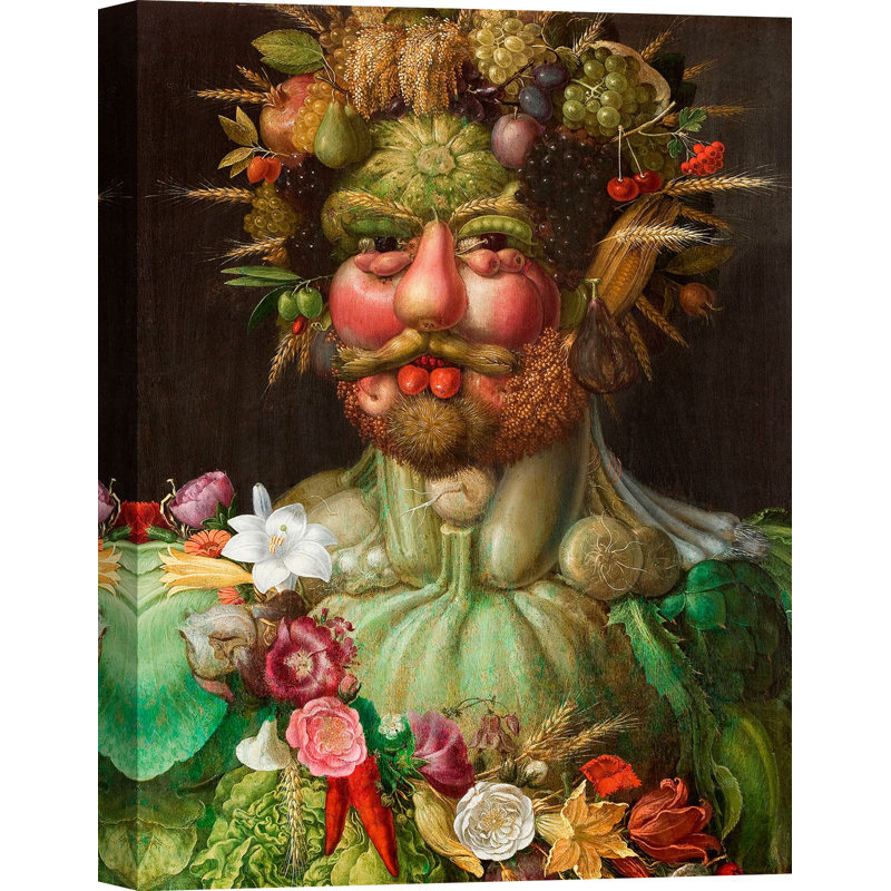 Rudolf II Of Habsburg As Vertumnus by Giuseppe Arcimboldo - Wrapped Canvas Painting, 70cm H x 50cm W x 4cm D