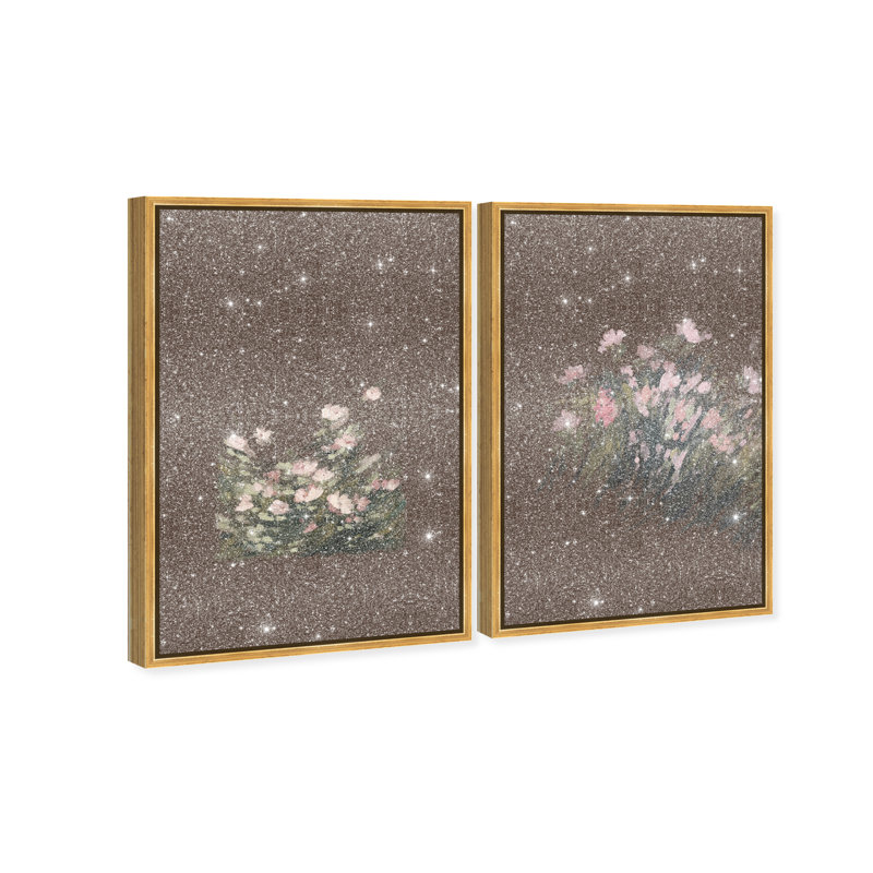 Secret Garden Set Set by Oliver Gal, 31"H x 46"W, Gold Floater Frame